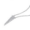TINYSAND 925 Sterling Silver Cubic Zirconia Triangle Pendant Necklace TS-N335-S-3