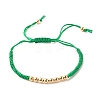 Synthetic Hematite Round Braided Bead Bracelet BJEW-JB07853-3