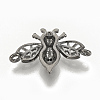 Brass Micro Pave Cubic Zirconia Links ZIRC-Q015-107B-2