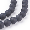 Natural Black Agate Beads Strands G-D543-14mm-3