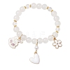 2Pcs 2 Styles Glass Round Beads Stretch Bracelets BJEW-JB11867-3