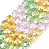 Electroplate Transparent Glass Beads Strands GL-CBADAFE-01D-1