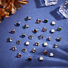 120 Sets 12 Colors Brass Rhinestone Rivets FIND-CY0001-60-4