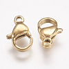 Ion Plating(IP) 304 Stainless Steel Lobster Claw Clasps LS-STAS-P185-10-G-2