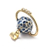 Rack Plating Brass with Cubic Zirconia Pendants KK-Q017-23G-2