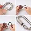 6Pcs 2 Style 304 Stainless Steel Rock Climbing Carabiners STAS-TA0001-33P-4