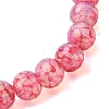 8mm Faceted Round Transparent Baking Paint Glass Beaded Stretch Bracelets for Women BJEW-JB10732-5