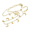 304 Stainless Steel Bib Necklaces for Women NJEW-A065-01A-G-2