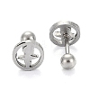 Tarnish Resistant 201 Stainless Steel Barbell Cartilage Earrings LS-EJEW-R147-33-1