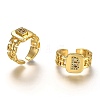 Brass Micro Pave Clear Cubic Zirconia Cuff Rings RJEW-H541-01B-G-2
