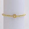 Brass Beaded Stretch Bracelets for Women FS-WG560D0-08-1