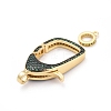 Brass Micro Pave Cubic Zirconia Lobster Claw Clasps ZIRC-F110-02B-3