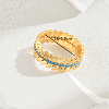 Exquisite Fashion Ears of Wheat Brass Micro Pave Cubic Zirconia Ring for Women Party Gift OI8891-1-1