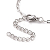304 Stainless Steel Cable Chain Bracelet for Men Women BJEW-E031-05H-P-3