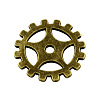 Tibetan Style Alloy Gear Pendants X-TIBEP-5307-AB-FF-1