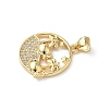 Brass Micro Pave Cubic Zirconia Pendants KK-S337-08G-F-2