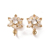 Brass Micro Pave Cubic Zirconia Ear Cuff Findings KK-F898-19A-G-1