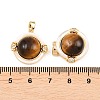 Natural Tiger Eye and Freshwater Shell Pendants KK-H538-24B-G-3