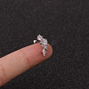 316L Surgical Stainless Steel Clear Cubic Zirconia Cartilage Earrings WG462E6-13-1
