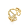 Brass Open Cuff Rings for Women RJEW-K289-01G-J-4