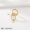Adjustable 201 Stainless Steel Cuff Open Rings WG1A63A-02-1