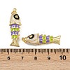 Brass Enamel Pendants X1-KK-L241-23G-04-3