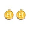 Golden Plated Alloy Enamel Charms ENAM-Q437-13H-1
