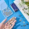 32Pcs 8 Styles Brass Earring Nuts EJEW-SC0001-89-3
