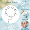 60Pcs Transparent Glass Cabochons with 10Pcs Brass Bracelet Making DIY-GO0002-32B-5