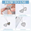 16Pcs 2 Styles 304 Stainless Steel Locket Pendants STAS-ME0003-38-3