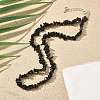 Natural Supper 7 Rutilated Quartz Chip Beaded Necklaces for Men Women NJEW-G159-01M-3