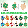 72Pcs 6 Colors Alloy Enamel Pendants ENAM-SC0008-08-2
