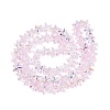Electroplate Transparent Glass Beads Strands EGLA-Q136-01A-10-2