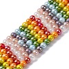 Electroplate & Gradient Color Glass Beads Strands LAMP-M023-03-1