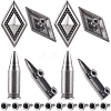 24Pcs 2 Colors Tibetan Style Alloy Buttons BUTT-GF0003-88-1