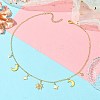 Moon & Star & Sun Brass Pendant Necklaces X1-NJEW-TA00164-2