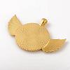 Alloy Pendant Cabochon Setting ALRI-WH0005-11G-3