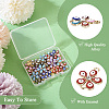 28Pcs 7 Colors Alloy Enamel Connector Charms ENAM-TA0001-87-5