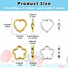 80Pcs Tibetan Style Alloy Bead Frame TIBE-YW0001-78-2