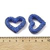 Heart Shape Polymer Clay Rhinestone Beads CLAY-NH0001-09A-07-4