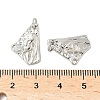 Brass Micro Pave Clear Cubic Zirconia Pendants KK-B139-24B-P-3