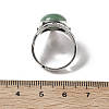 Natural Green Aventurine Adjustable Rings G-P560-03AS-03-5