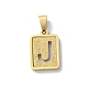 304 Stainless Steel Alphabet Pendants STAS-S152-01G-J-1