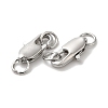 Brass Lobster Claw Clasps X-KK-P249-05B-P-2