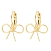 Bowknot Brass Leverback Earrings EJEW-A150-04A-G-4