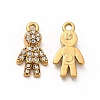 Ion Plating(IP) 316 Surgical Stainless Steel with Crystal Rhinestone Pendants X-STAS-G305-04G-1
