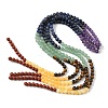 Chakra Natural Red Jasper & Yellow Jade & Green Aventurine & Tiger Eye & Sodalite & Amethyst Beads Strands G-NH0002-E02-6mm-1
