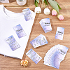 240Pcs Floral Print Paper Care Instructions Cards AJEW-FG0005-62C-4