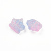 Two Tone Transparent Spray Painted Glass Beads GLAA-Q092-02-C10-4