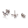 304 Stainless Steel Stud Earrings EJEW-N045-08P-2